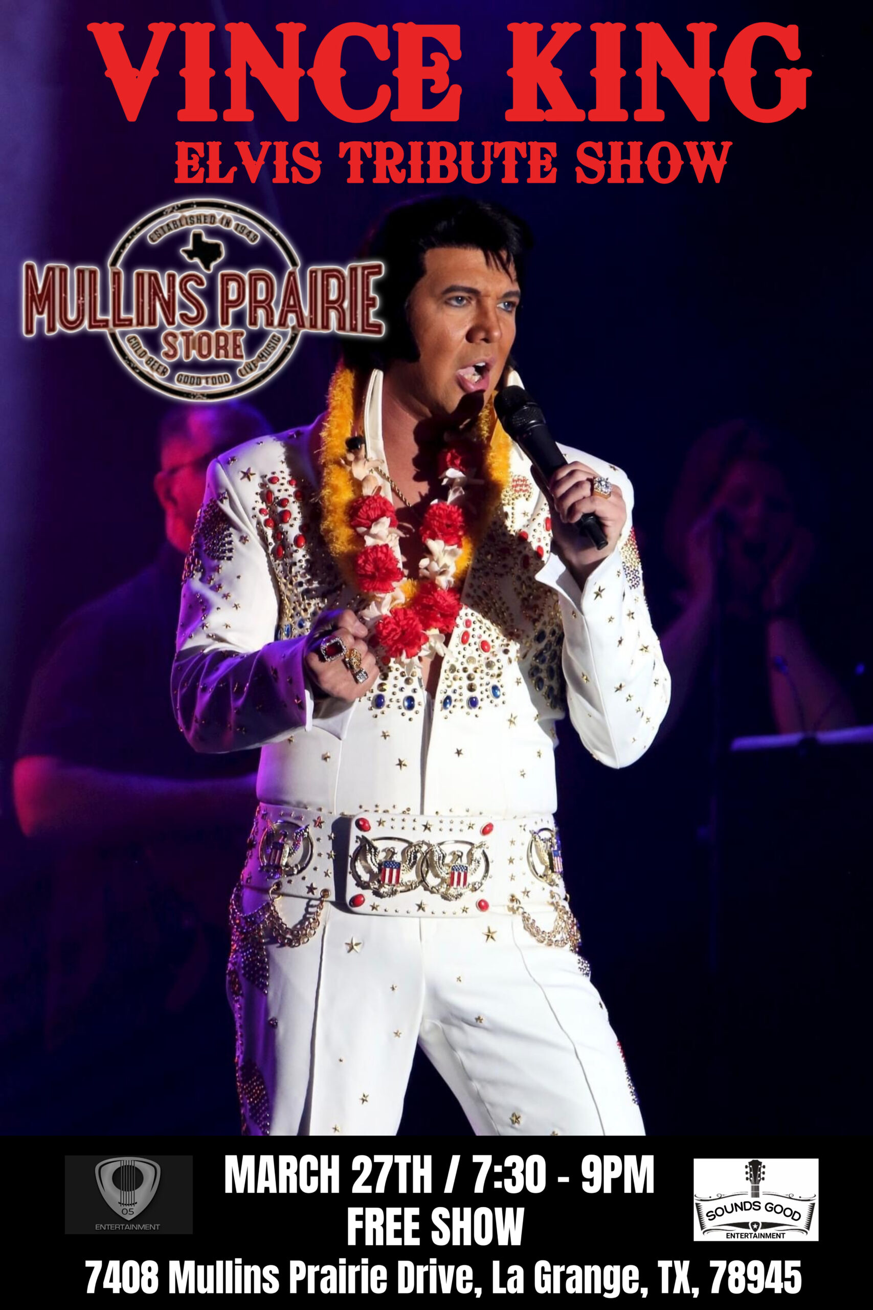 Vince King "Elvis Tribute Show" @ Mullins Prairie Show